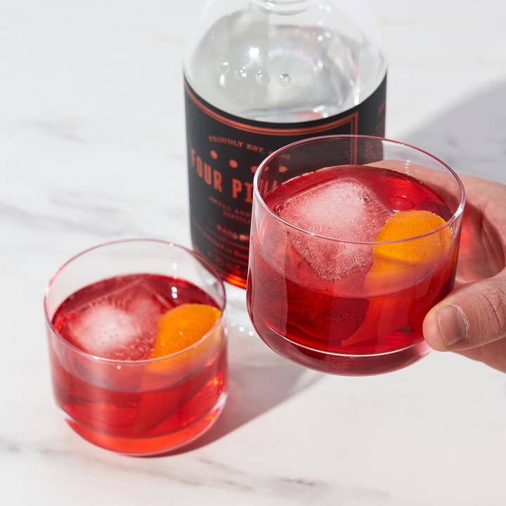 Viski - Wholesale Cocktail/Liquor Glass - Rayeâ„¢ Crystal Negroni Glasses - Set of 4
