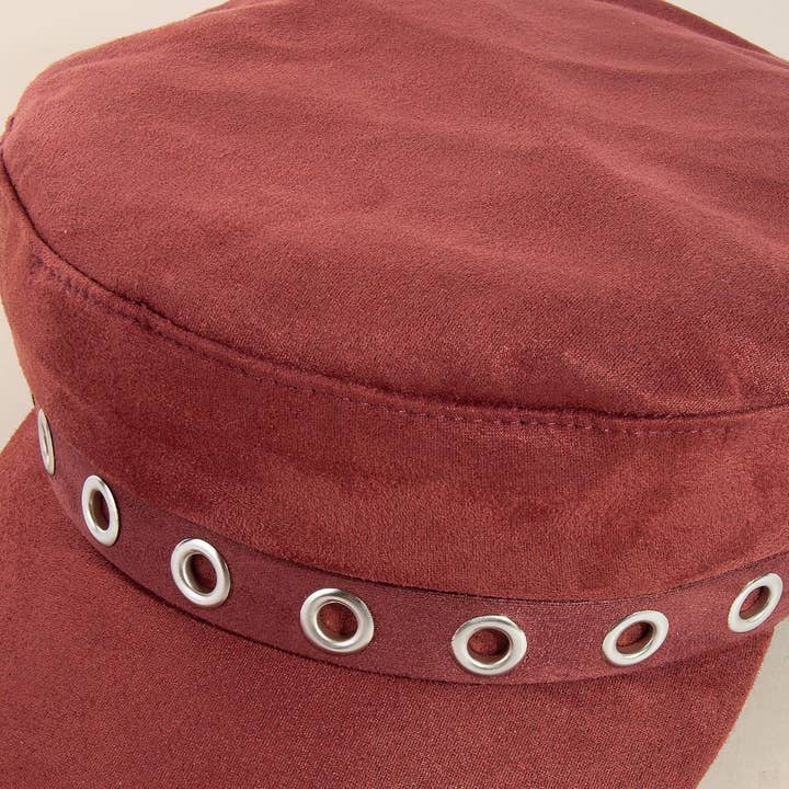 Anarchy Street - Wholesale News boy/school boy hat – Women's - Grommet Studded Beret Hat5