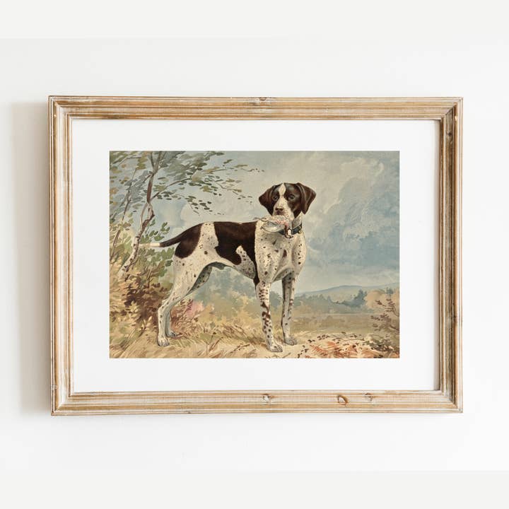 Sea to Skye - Wholesale Art Print - Standing English Pointer Antique Art Print2