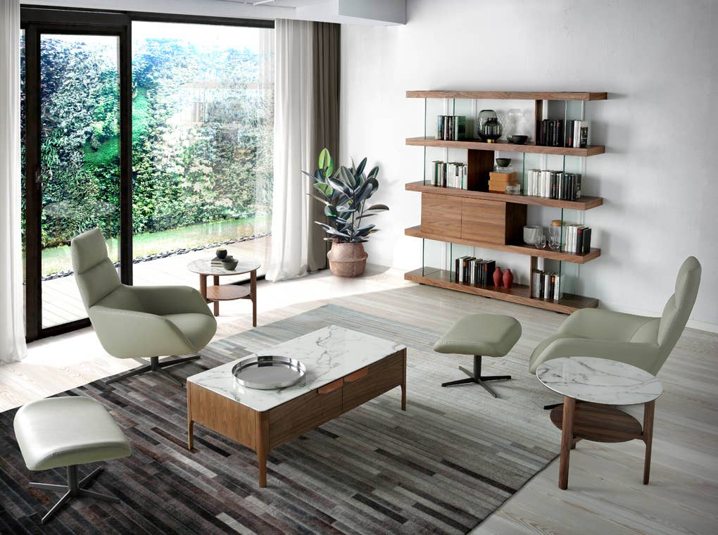 ANGEL CERDA - Wholesale Coffee Table - Coffee table with walnut veneered wood structure.24