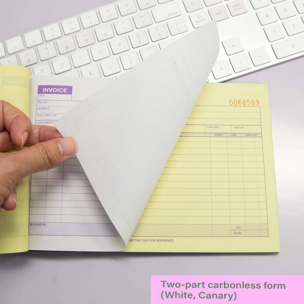 Luna Office Supply -  Everyday Essential – wholesale Kontorsmateriel/Notecard Set – Fakturabok 2-del Carbonless 5 9/16" x 8 7/16" (50 uppsättningar)4