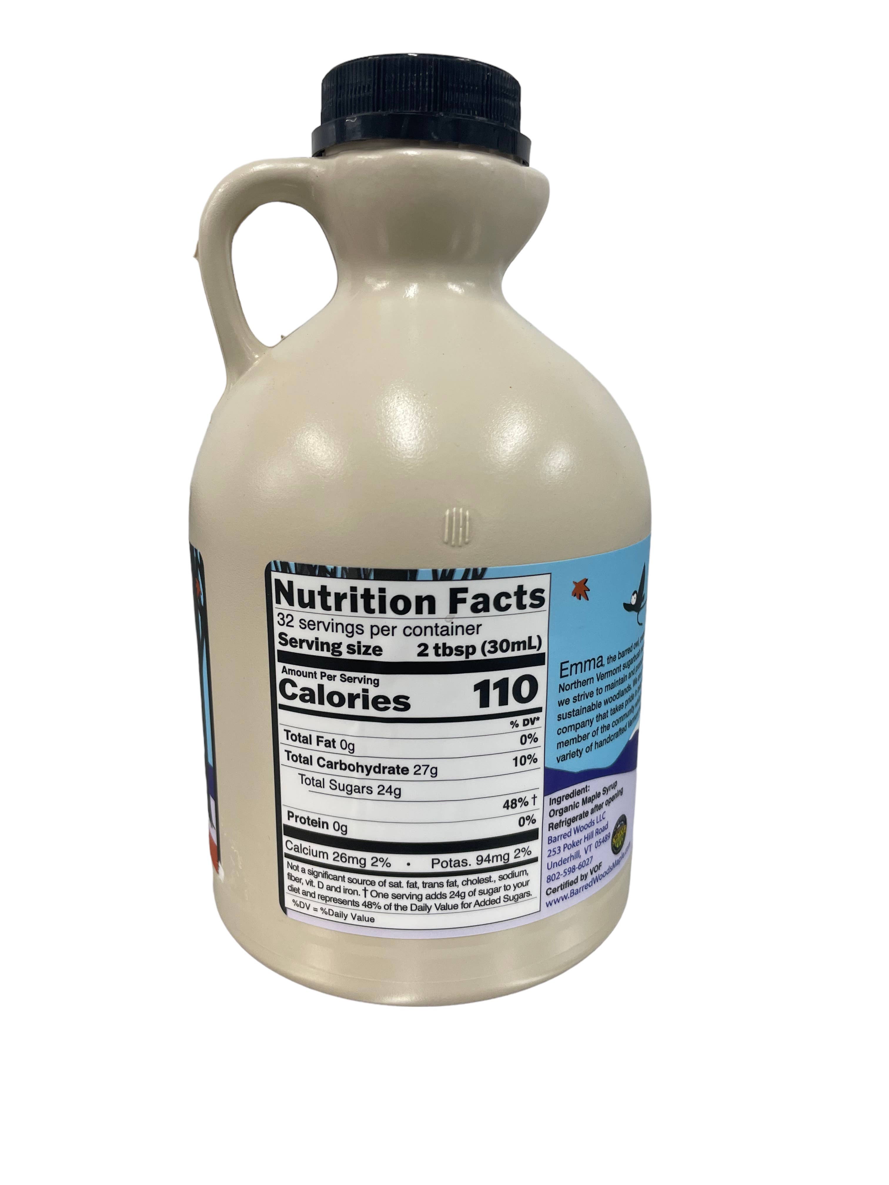 Barred Woods Maple - Wholesale Maple Syrup - Pure Organic Vermont Maple Syrup - One Quart - Grade A Amber1