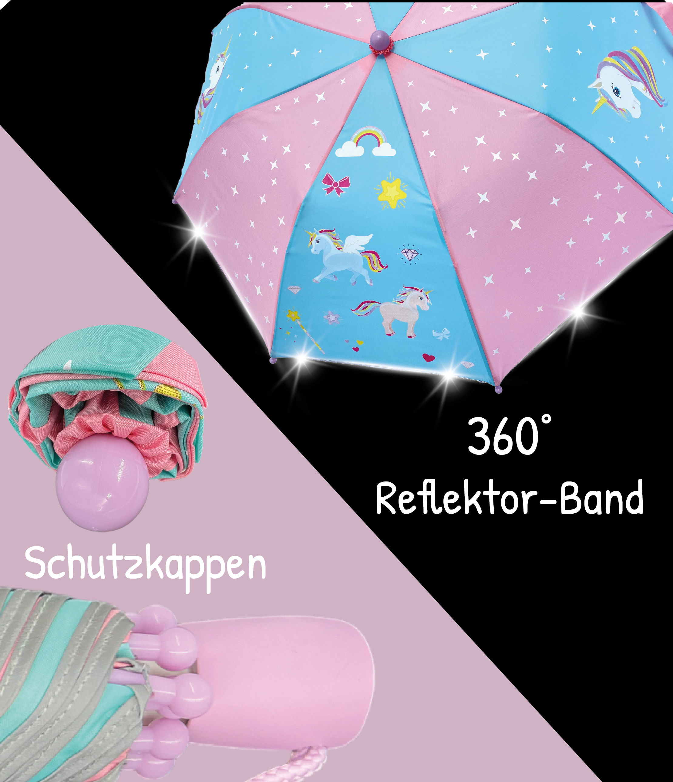 HECKBO – wholesale Umbrella – kids – magic umbrella unicorn3