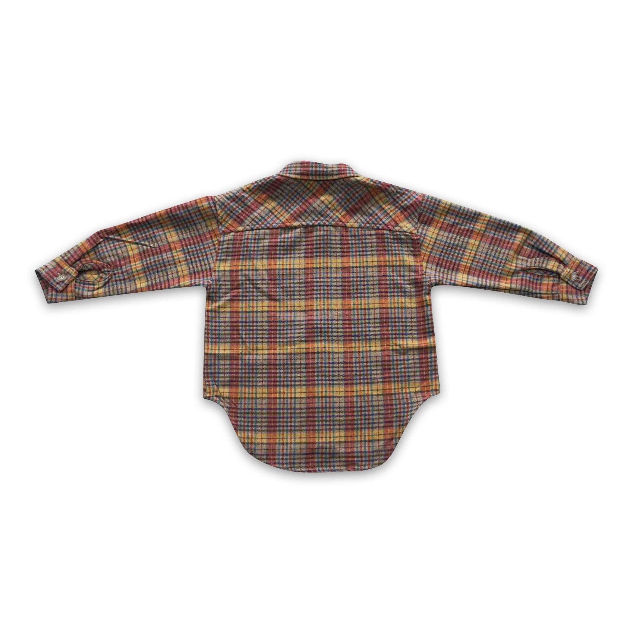Yawoo Garments - Vente Chemise à col boutonné – enfant - Flanelle boutonnée à carreaux à manches longues pour enfants et garçons2