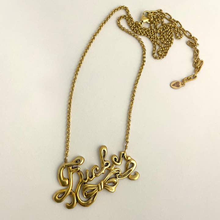 Anomaly Jewelry - Wholesale Pendant/Charm Necklace - Fucker Necklace in Script - Silver or Gold Tone4