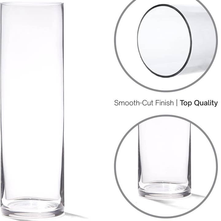 4E's Novelty - Wholesale Vase - 4E's Novelty Elegant Glass Cylinder Vases Set – Perfect for Home Decor, Events & Weddings2