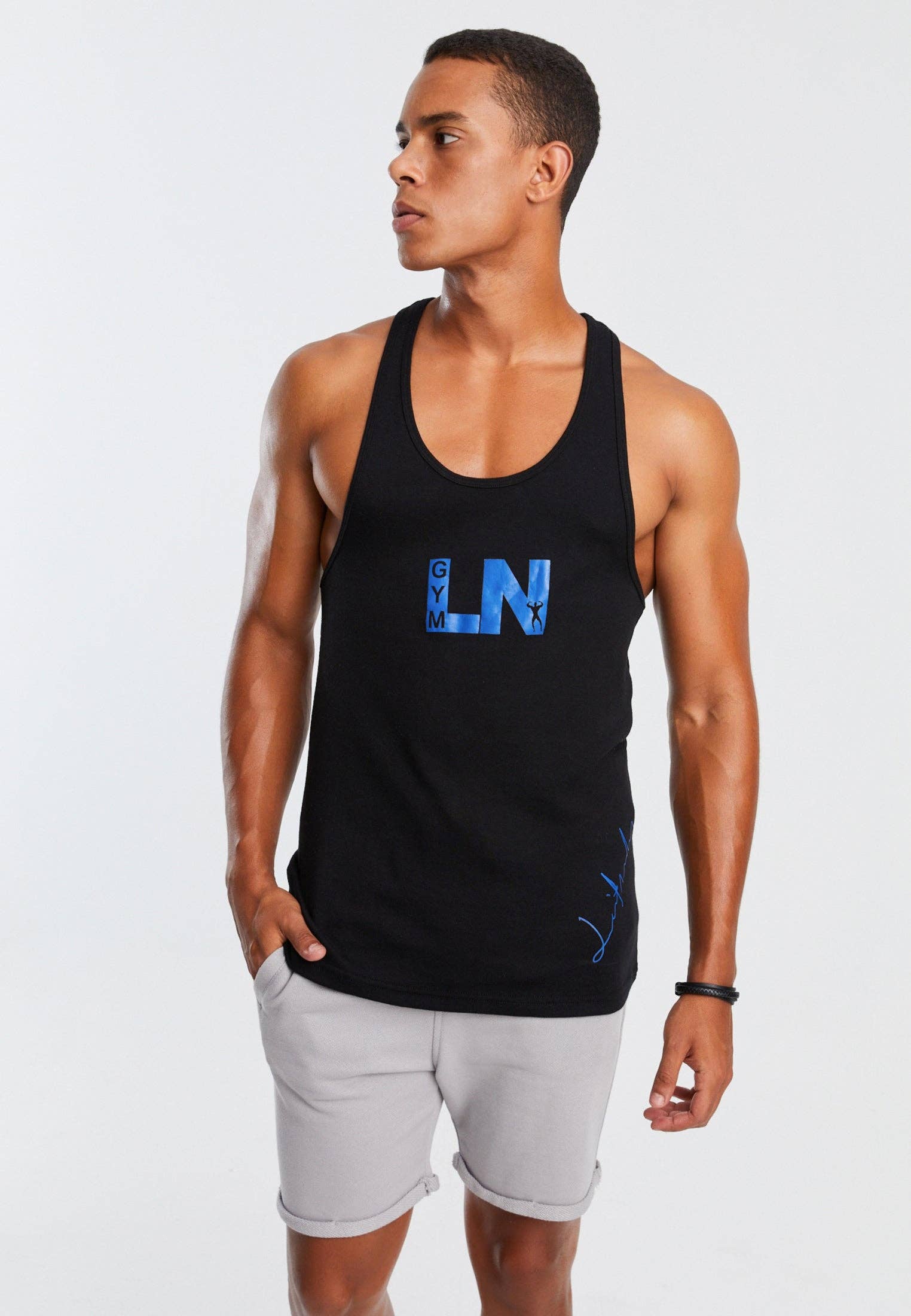 Leif Nelson GmbH - Wholesale Hemd - Heren - Heren gym stringer LN-62056