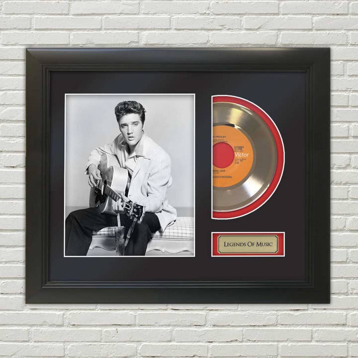 Elvis Burning Love Legends of Music - Display dorato per la vendita all'ingrosso da parte di Gold Record Outlet