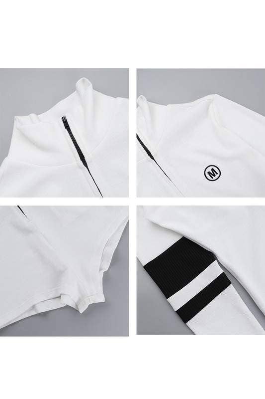 WHITE mock neck long sleeve rompers for wholesale on Faire10