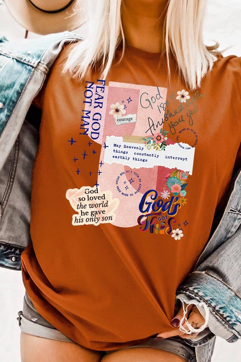 COLORBEAR – wholesale T-shirt med logga - Dam – Kristen collagegrafik t-shirt6