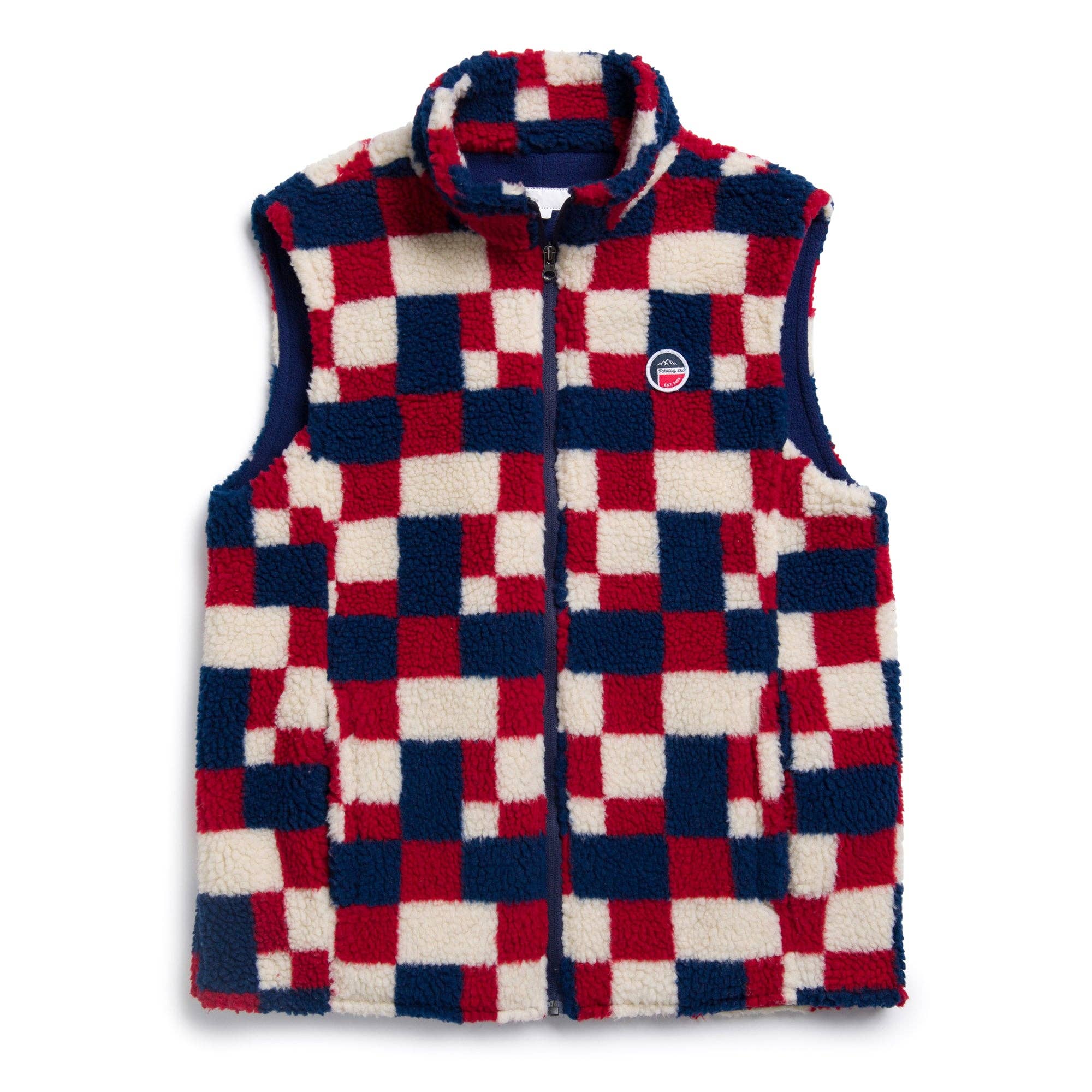 fabdog - Vente Veste sans manches – femme - Gilet en sherpa humain assorti Fab Ski bleu marine0