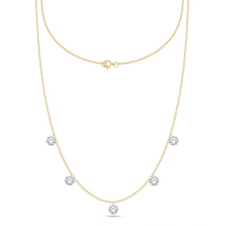 The Kali Delicate Necklace – 14K Gold Vermeil or Sterling Silver with Lab-Grown Diamonds for wholesale by Lolovivi Jewelry