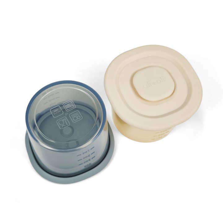 Ali+Oli - Wholesale Food Storage Container - Ali+Oli Silicone Food Containers (4oz) 2-pack (Sky-Khaki)5