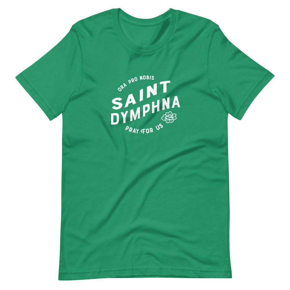 Wanderer Catholic, LLC - Wholesale Screen Printed T-Shirt - Unisex - Saint Dymphna Pro Nobis Short-sleeve Unisex T-shirt3