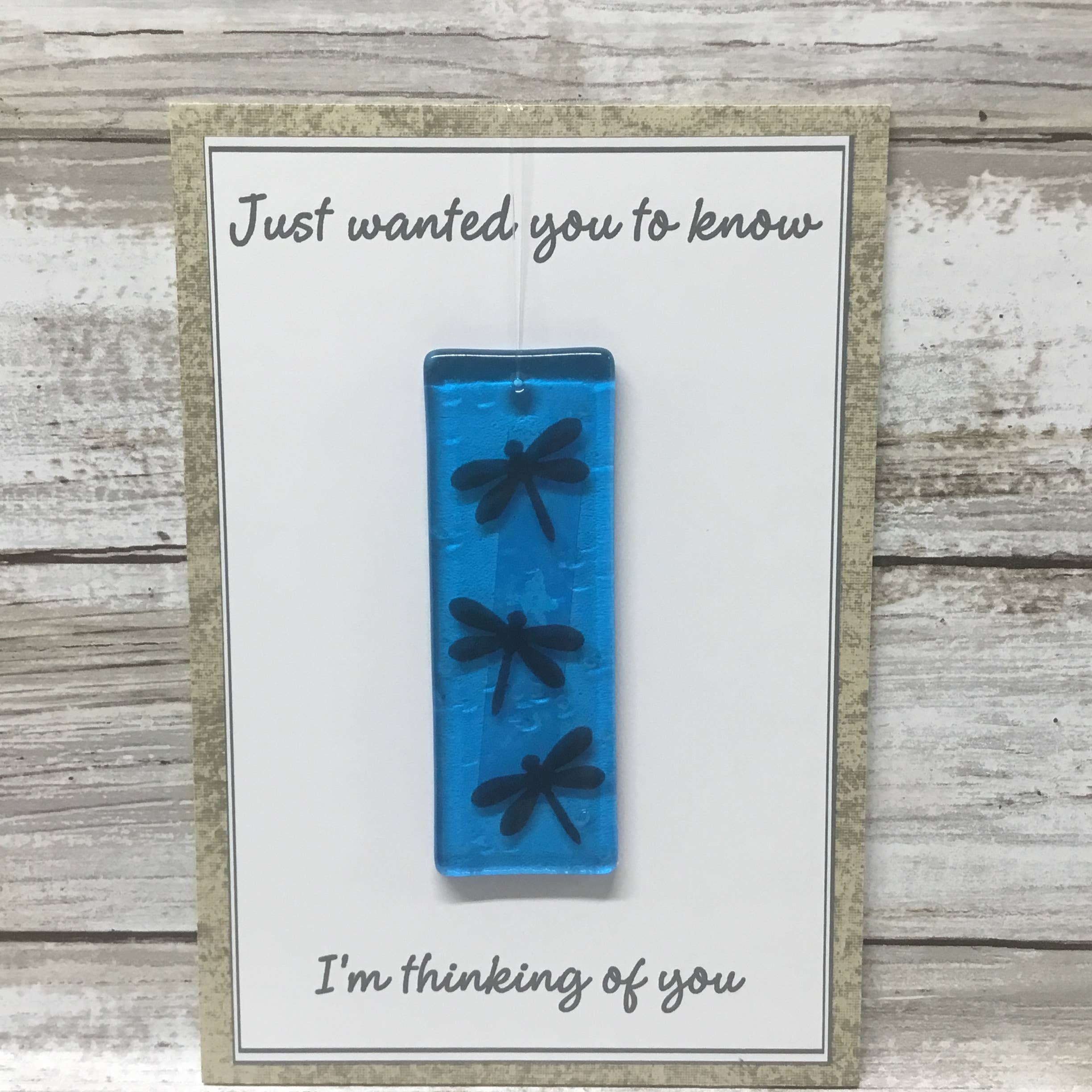 Glimmer Glass Gifts - Vente Carte de vœux classique - Carte de vœux Just Wanted You to Know/Suncatcher amovible3