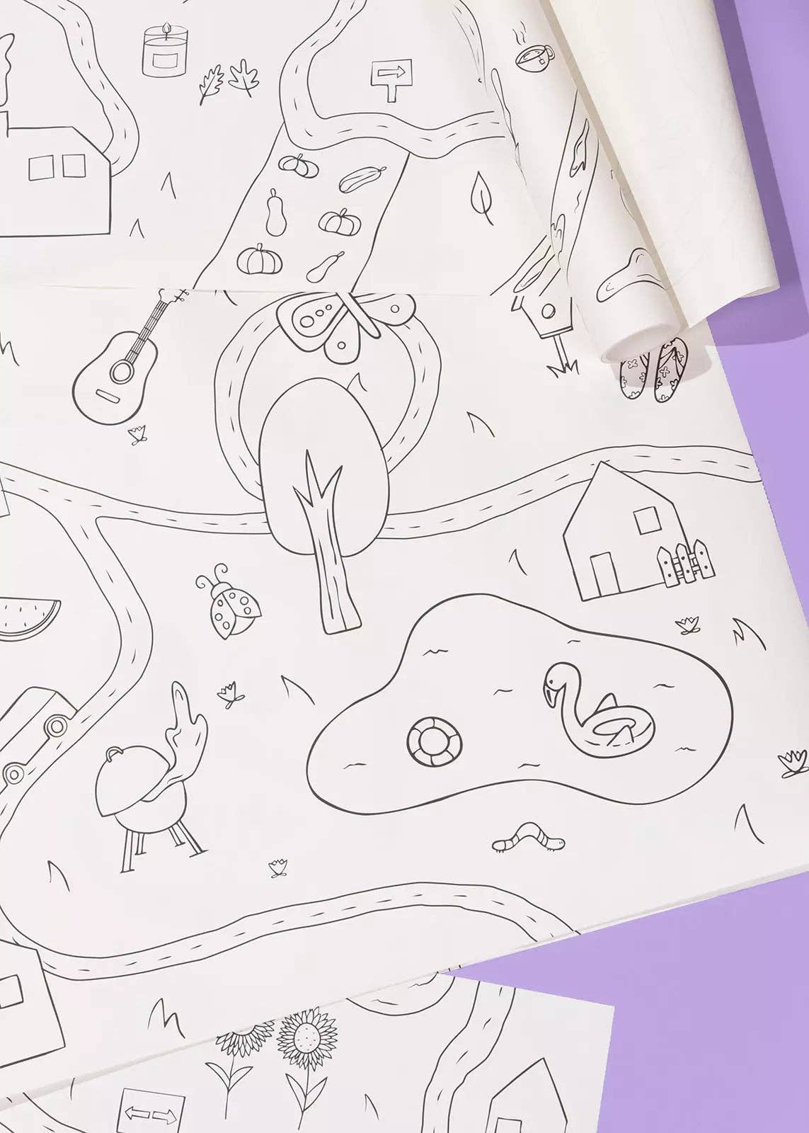 Coco Village - Wholesale Coloring Mat - Kids & Baby - Detachable Seasons Sticky Coloring Poster Roll - 6 sheets2