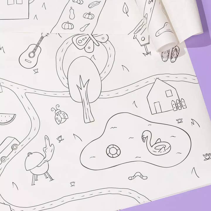 Coco Village - Wholesale Coloring Mat - Kids & Baby - Detachable Seasons Sticky Coloring Poster Roll - 6 sheets2