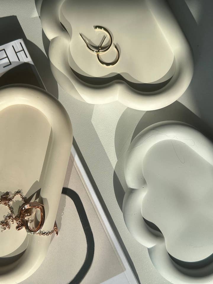 Handmade Concrete Cloud Trinket Dish for wholesale by The lines studio