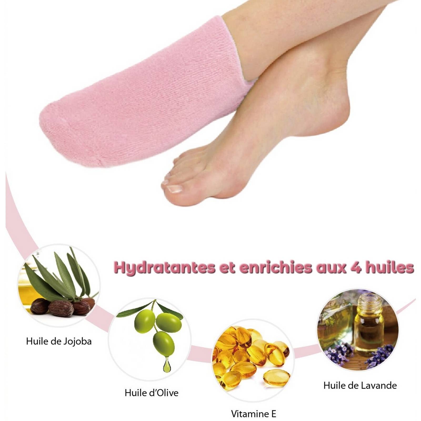 Zen'Arôme - Wholesale Socks - Women's - Pink Moisturizing and Softening Socks with Oils4