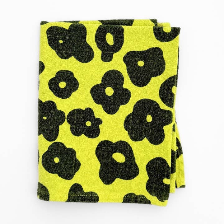 Torchon texturé - Céleste - Herbe - Super Citron Vert pour la vente par Jenny Pennywood