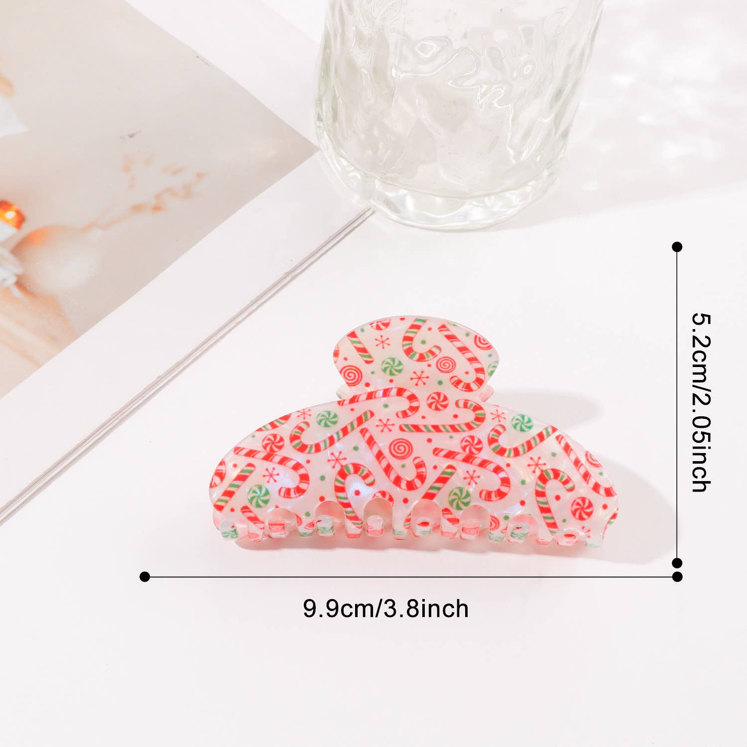 SoapElenGlen – wholesale Hair clip – Women’s – Christmas Themed Print Hair Clip, Festive Hair Accessories8