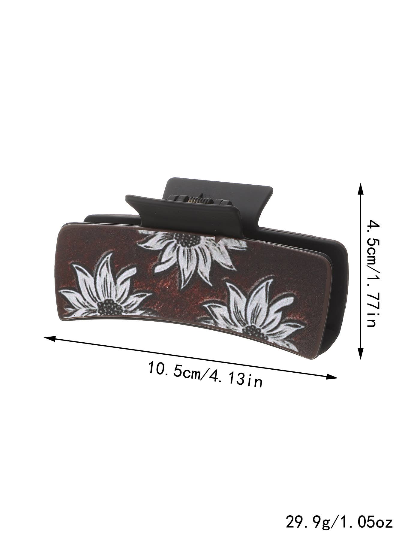 ACCITY - Wholesale Hair Clip - Women's - Sunflower PU Leather Hair Claw, Western Style_CWASC16187