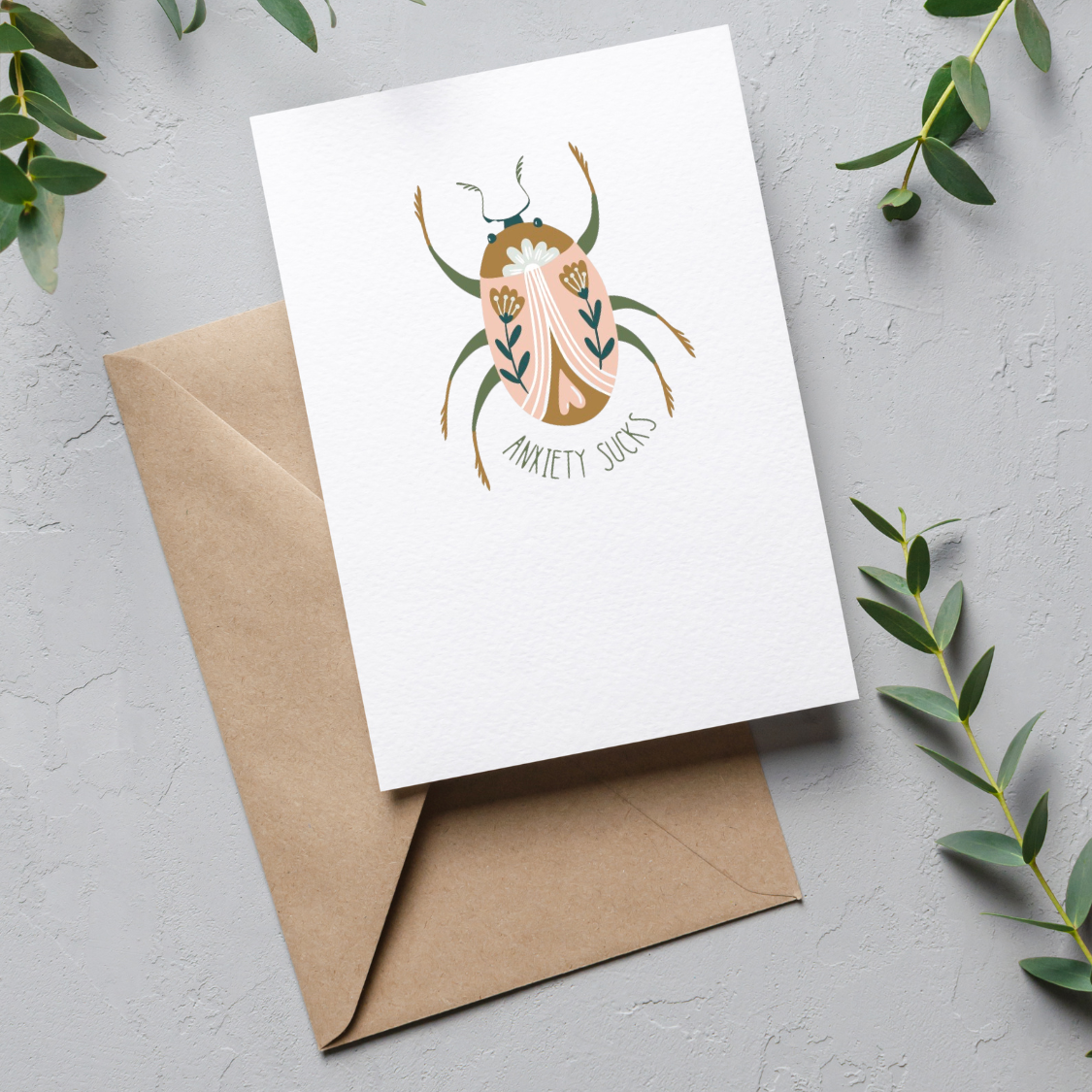 Stickerlishious - Wholesale Everyday Greeting Card - ANXIETY SUCKS CARD1