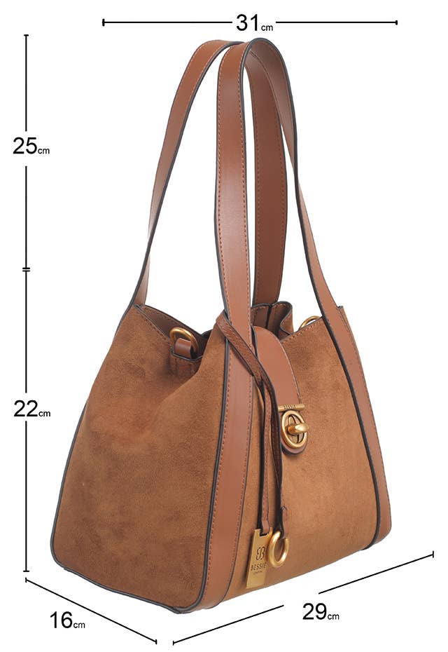 Bessie London – wholesale Shoulder bag – women's – CLASSIC TURN-LOCK SHOULDER BAG2