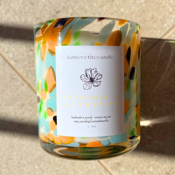 Vela de CITRONELA & CÂNFORA (Cera de coco e soja, aprox. 200 ml) por atacado de lumierethecandle