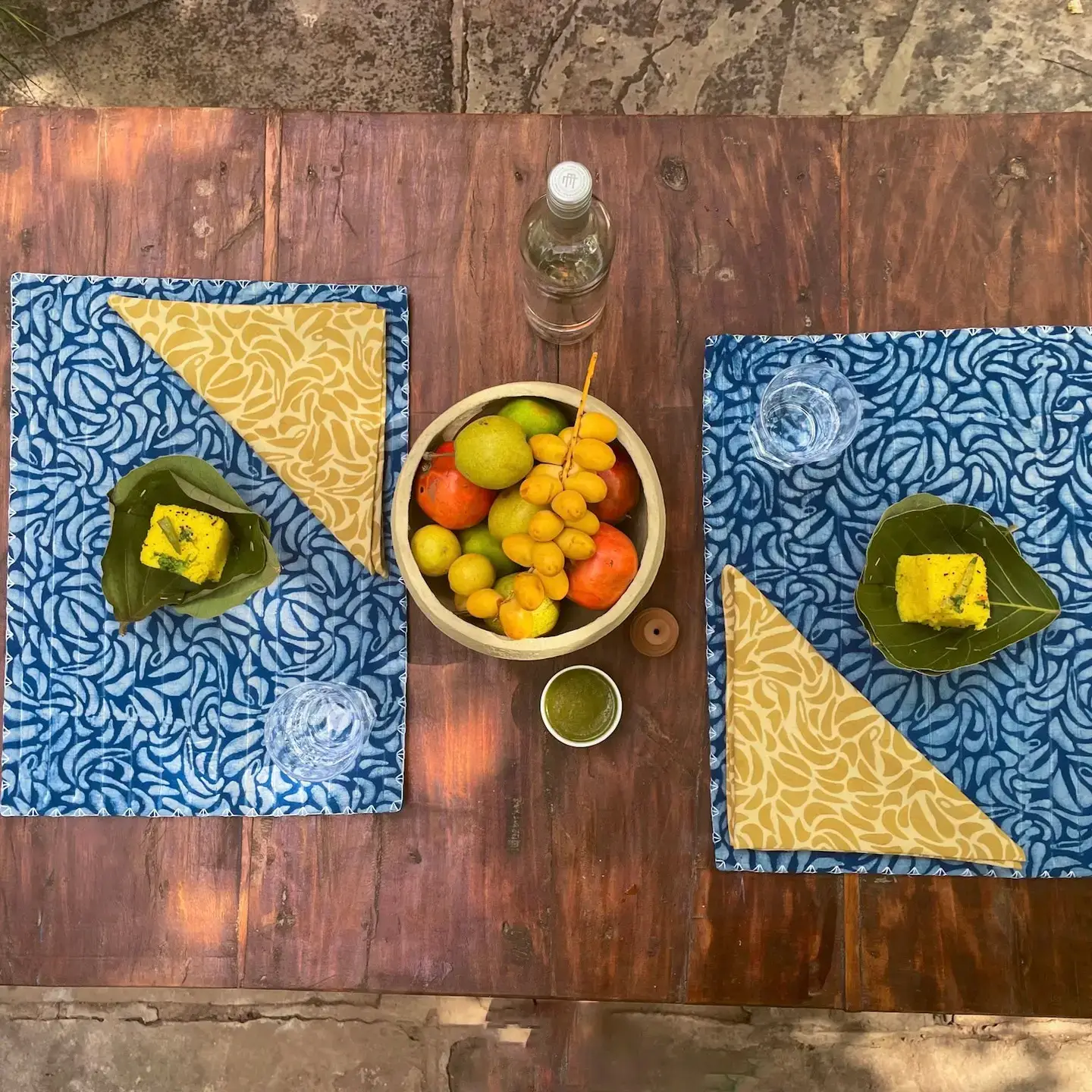 Ethical Global - Vente Sets de table - Sets de Nappes Matelassées Fait Main Commerce Équitable (Lot de 2)8