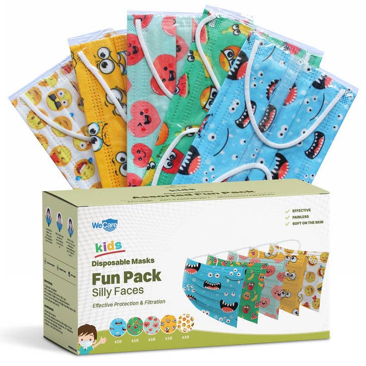 WeCare Kids Silly Faces Fun Pack Masks for wholesale by ShopHomeMed