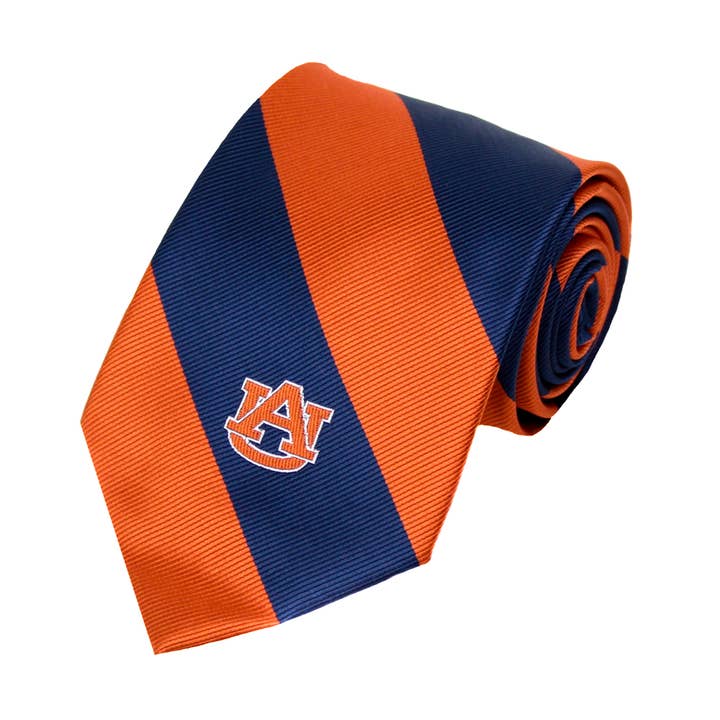 Cravate rayée Auburn Tigers pour la vente par Donegal Bay