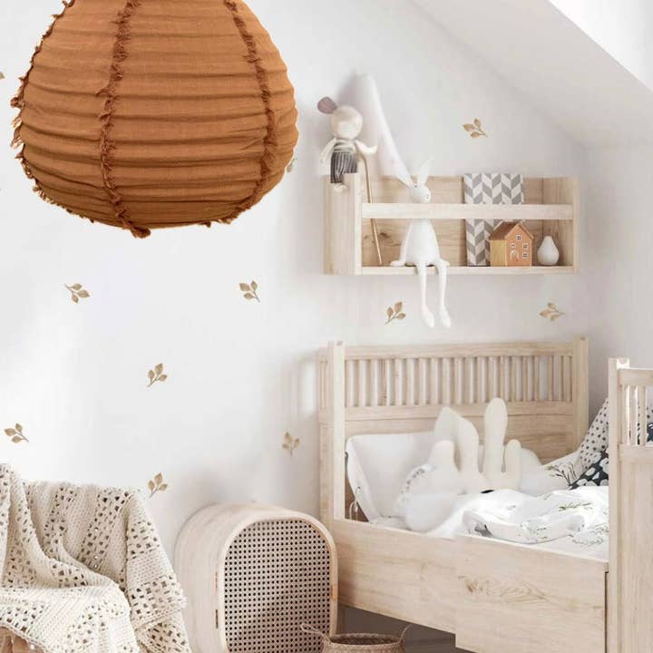 Little Nordic Sol - Wholesale Lantern - Linen Light Shade Paere Fringed Mocha Mousse 50cm4