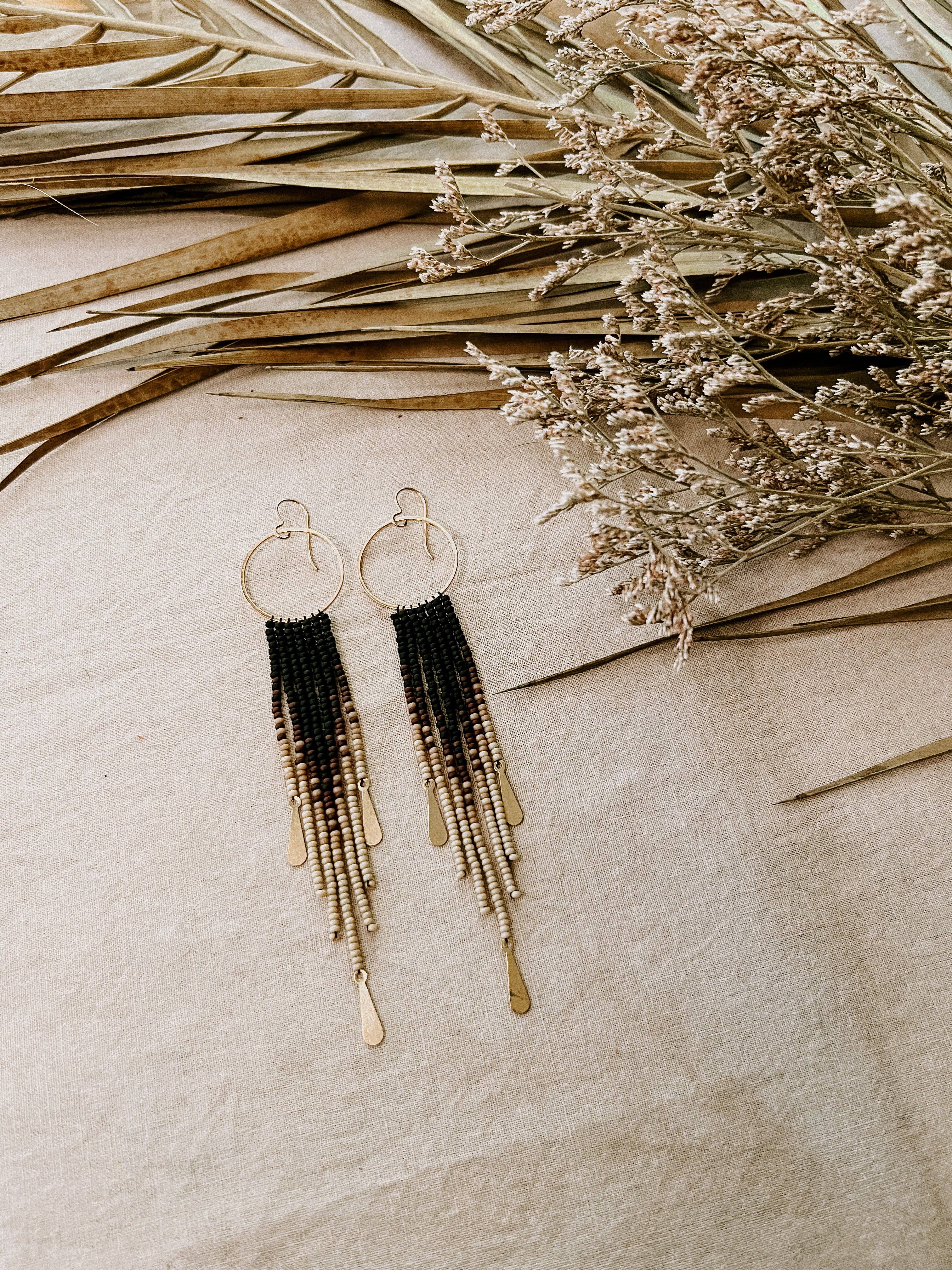 Stone & Sky - Venta al por mayor Pendientes colgantes - Set Orbit - en negro1