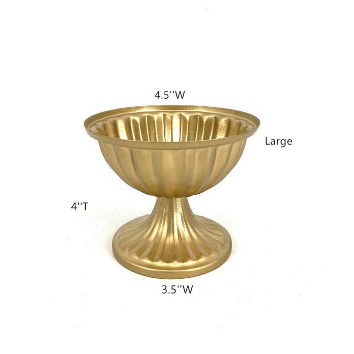 Sweet Home Deco - Wholesale Vase - Metal Gold Floral Holders, Centerpiece Vases, Brass Pin Frog1