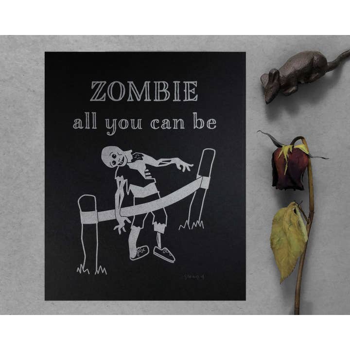 Zombie Art Print for wholesale by Shoji Note