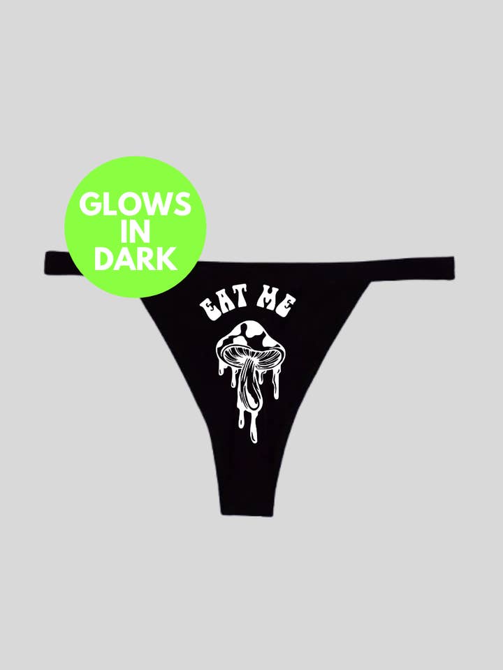 Wickedly Divine Shop - Wholesale Underwear – Women's - Eat Me, Rave Y2K Glow-In-The-Dark Lingerie G String 0