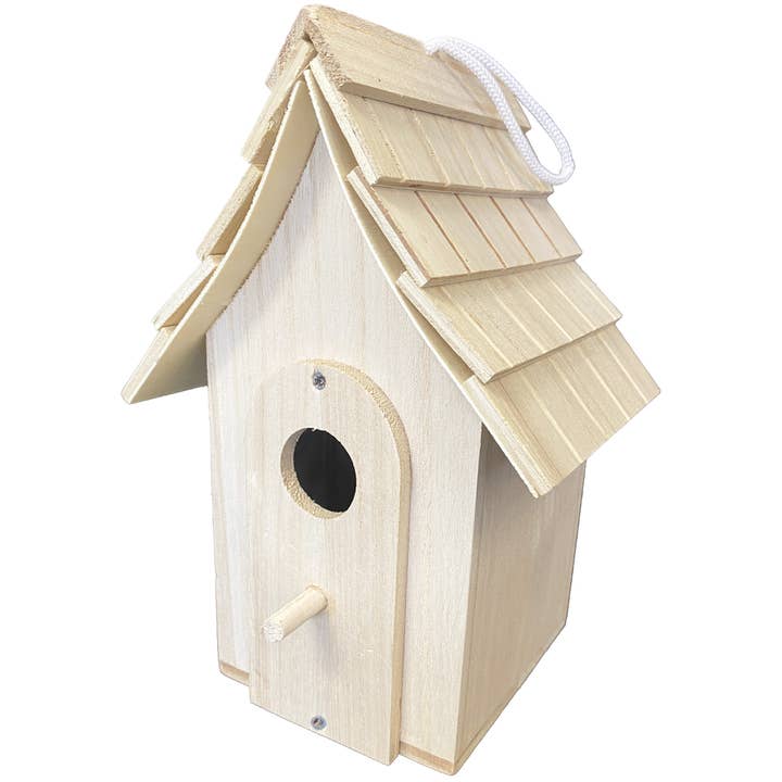9 „Cottage Bird House - Naturligt Træ for engroshandel hos Santa’s Workshop Inc.