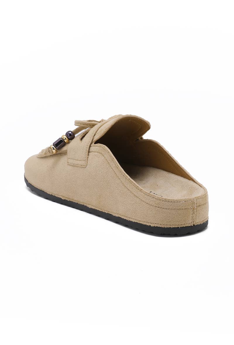 Joia Paris – wholesale Tofflor - Dam – Mules med fransar och dekorativa pärlor H8-979C8