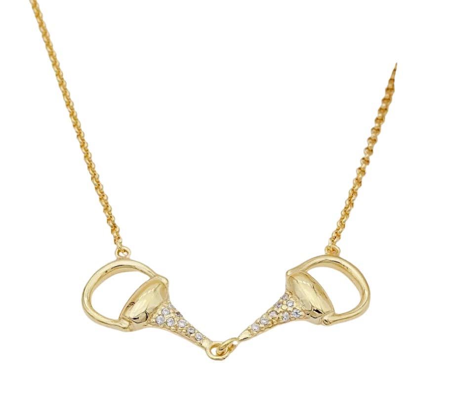 Westrian International - Vente Colliers à pendentif - Collier équestre en argent sterling Snaffle Bit Horse2