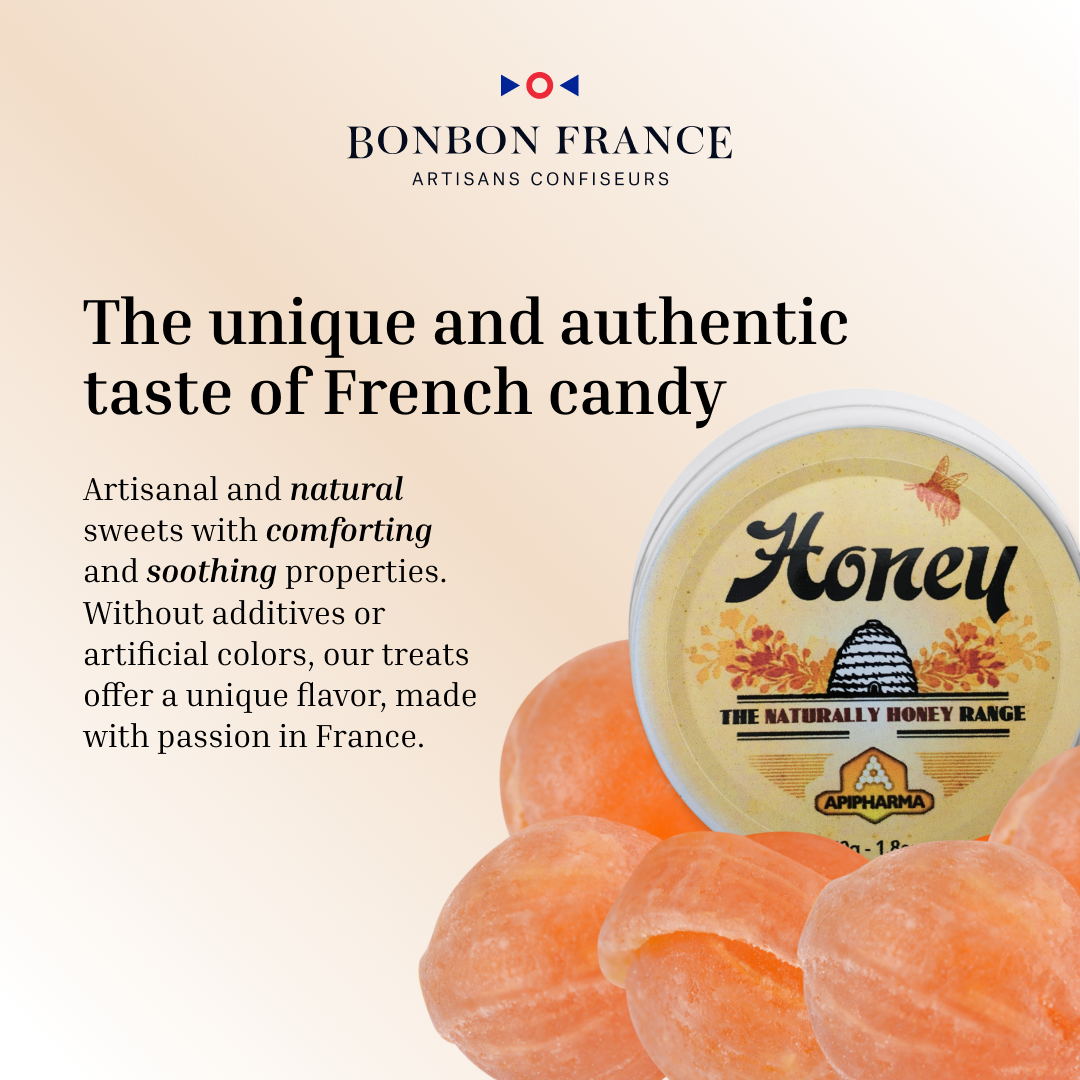 Bonbon-France - Wholesale Zuigsnoepjes - Apipharma Honey - 20% Auvergne Honing - Frankrijk1
