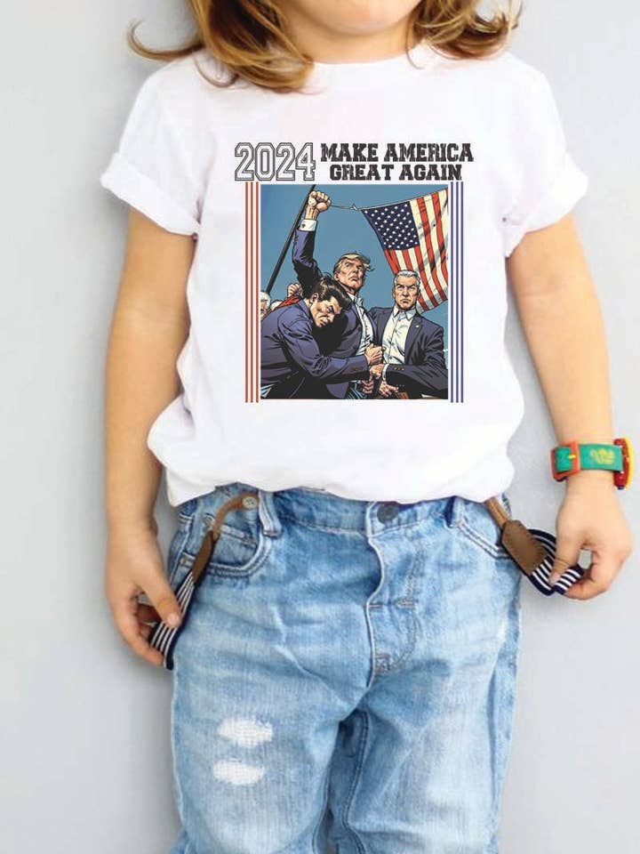 L1174 - TRUMP grafisk tee for engroshandel hos KNOCK ON THE STYLE