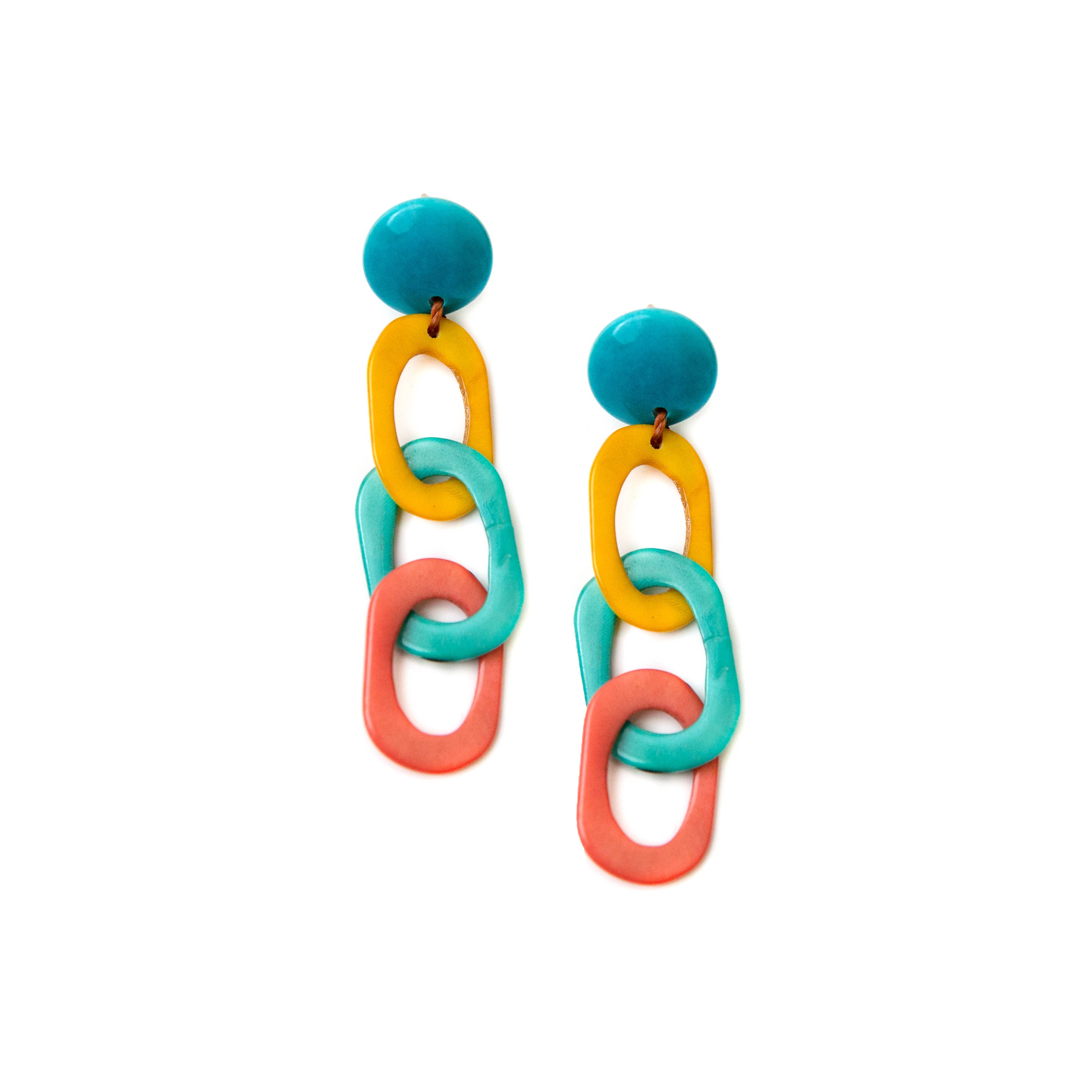 Organic Tagua Jewelry - Vente Boucles d'oreilles pendantes - Boucles d'oreilles Luciana0