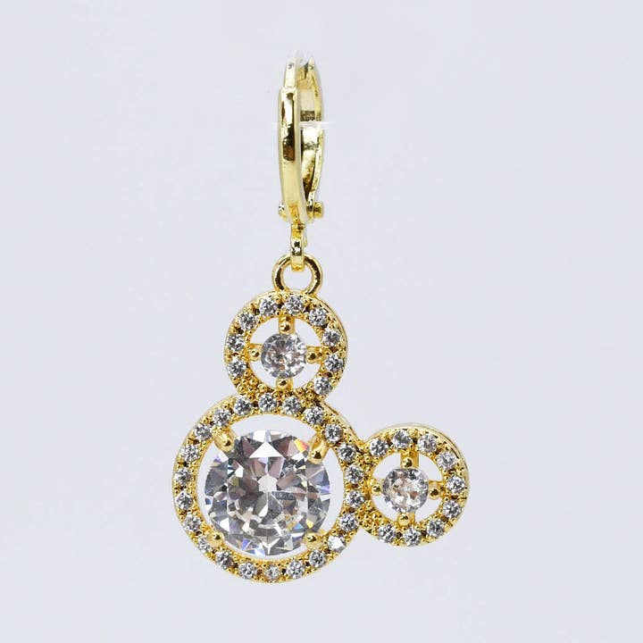 Mickey Guld Charm CH-41 for engroshandel hos Treasure Jewels Inc.