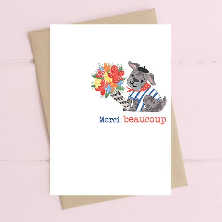 Grazie mille - Grazie - Biglietto di auguri per la vendita all'ingrosso da parte di Dandelion Stationery