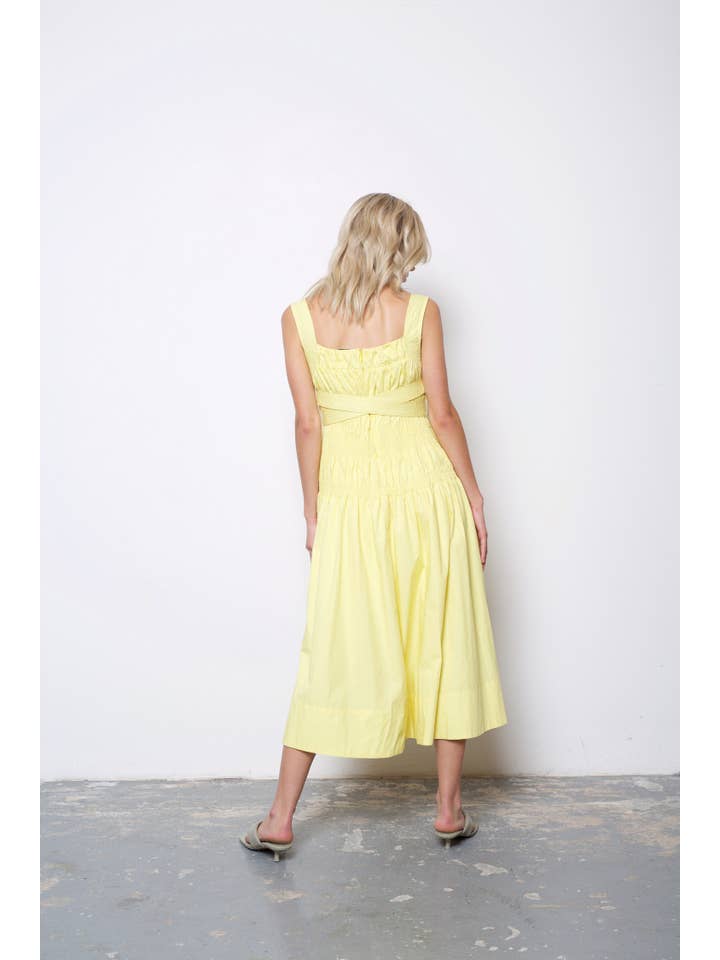 Amy Lynn - Wholesale Dress - Women's - Juno Ruched Front Tie Midi Dress