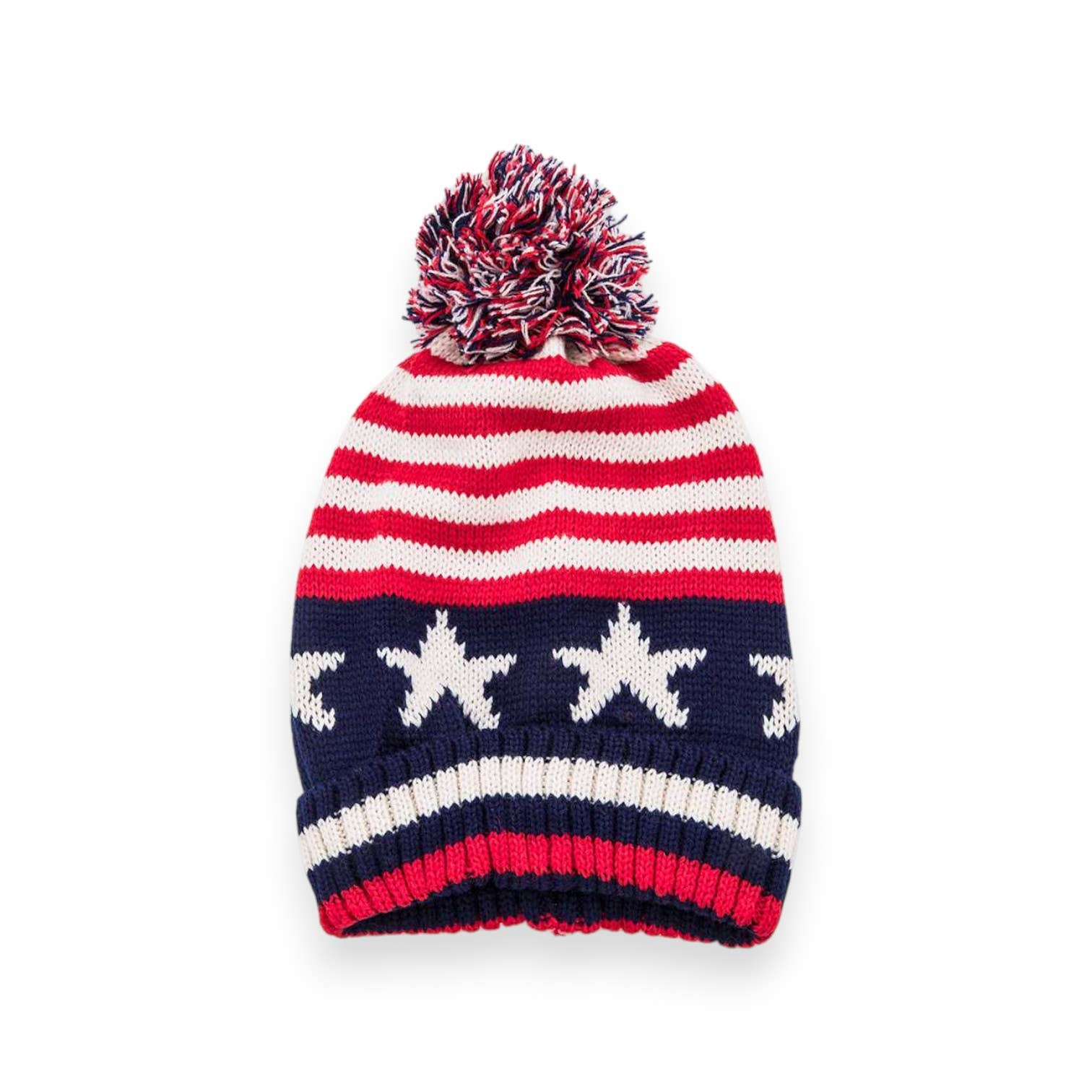 LA Jewelry Plaza - Wholesale Beanie - Women's - Mix Flags Intarsia Pom Pom Beanies Set2