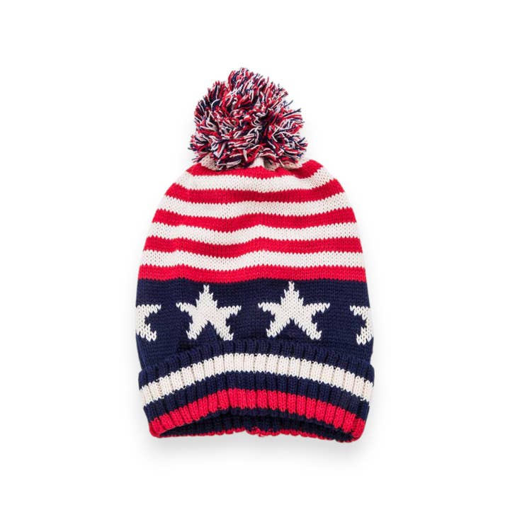 LA Jewelry Plaza - Wholesale Beanie - Women's - Mix Flags Intarsia Pom Pom Beanies Set2