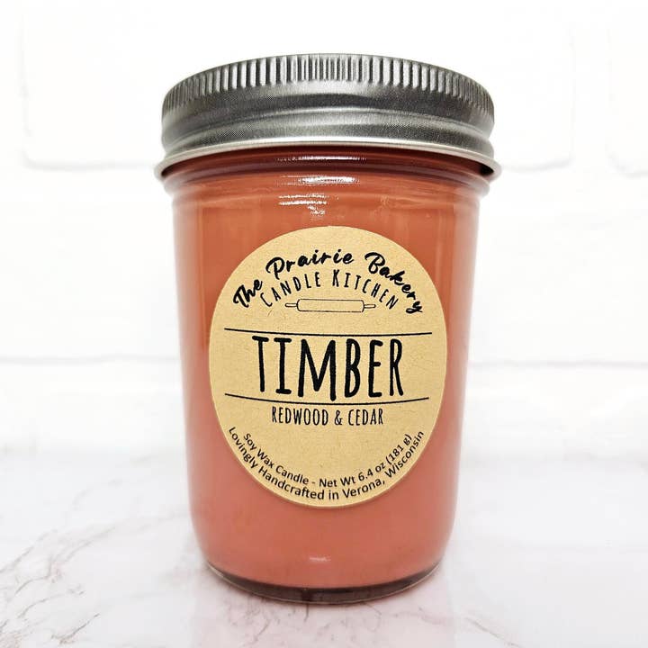 Timber | Redwood and Cedar Scented Soy Wax Candle for wholesale by The Prairie Bakery Candle Kitchen LLC