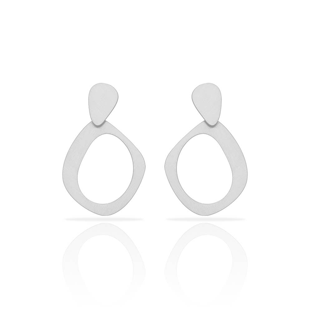 RAS - Wholesale Stud/Post Earrings - Too Much Silver Plated Small Pendants